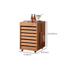 Table d'appoint roulante moderne en bois de cerisier avec tiroirs