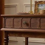 Table d'appoint carrée en noyer, style moderne du milieu du siècle, avec tiroir