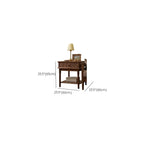 Table d'appoint carrée en noyer, style moderne du milieu du siècle, avec tiroir