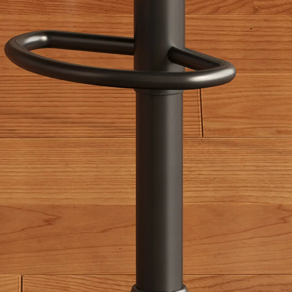 Tabouret de bar pivotant en cuir de style moderne du milieu du siècle, hauteur réglable