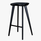 Tabourets de bar scandinaves en bois, sans dossier, hauteur bar