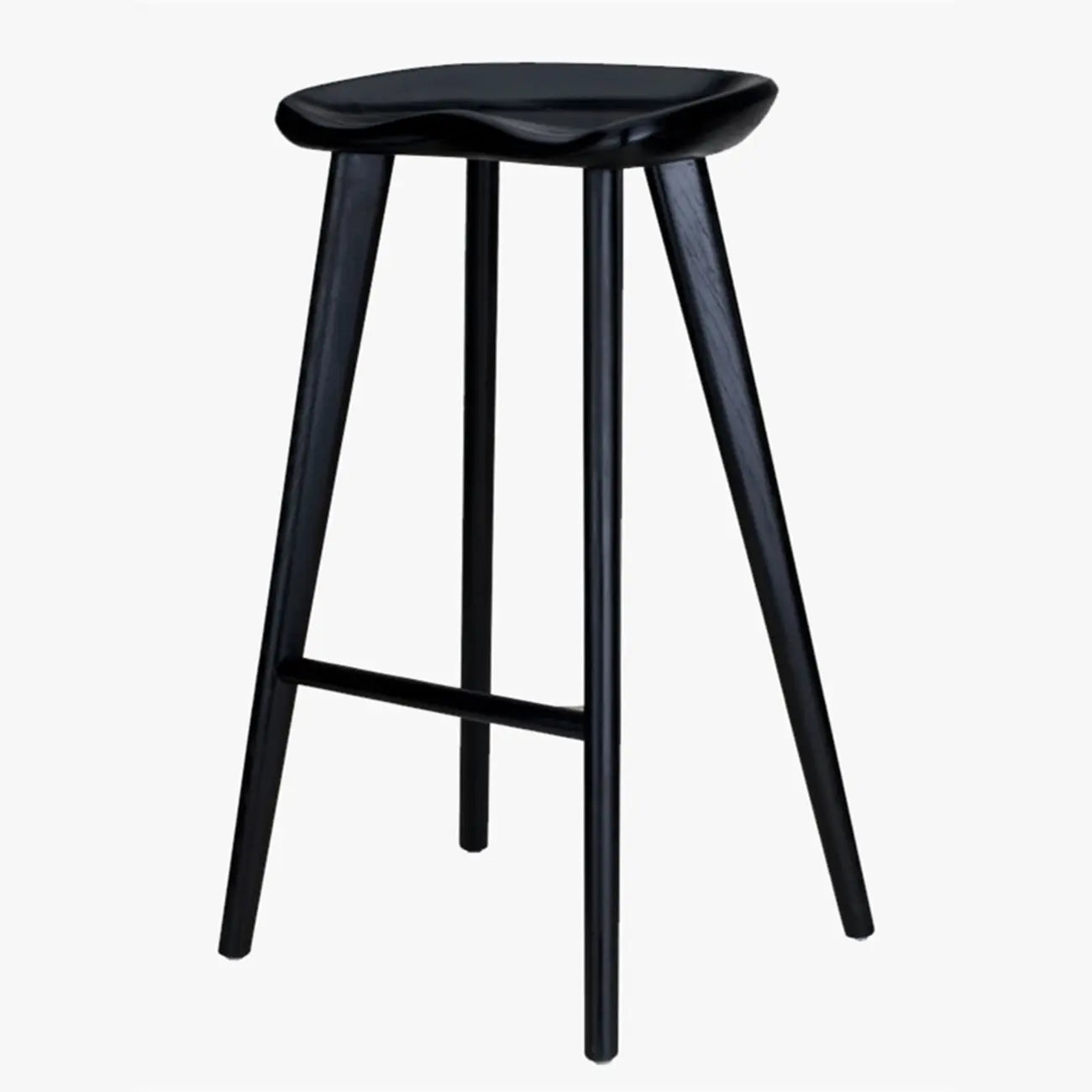 Tabourets de bar scandinaves en bois, sans dossier, hauteur bar