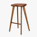 Tabourets de bar scandinaves en bois, sans dossier, hauteur bar