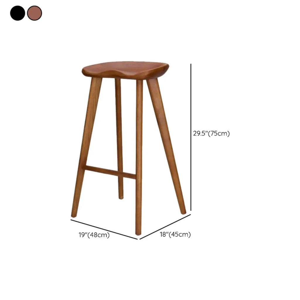 Tabourets de bar scandinaves en bois, sans dossier, hauteur bar