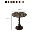 Table d'appoint moderne classique en fer forgé, noir et blanc