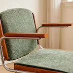 Chaise de bureau pivotante ergonomique moderne en tissu vert
