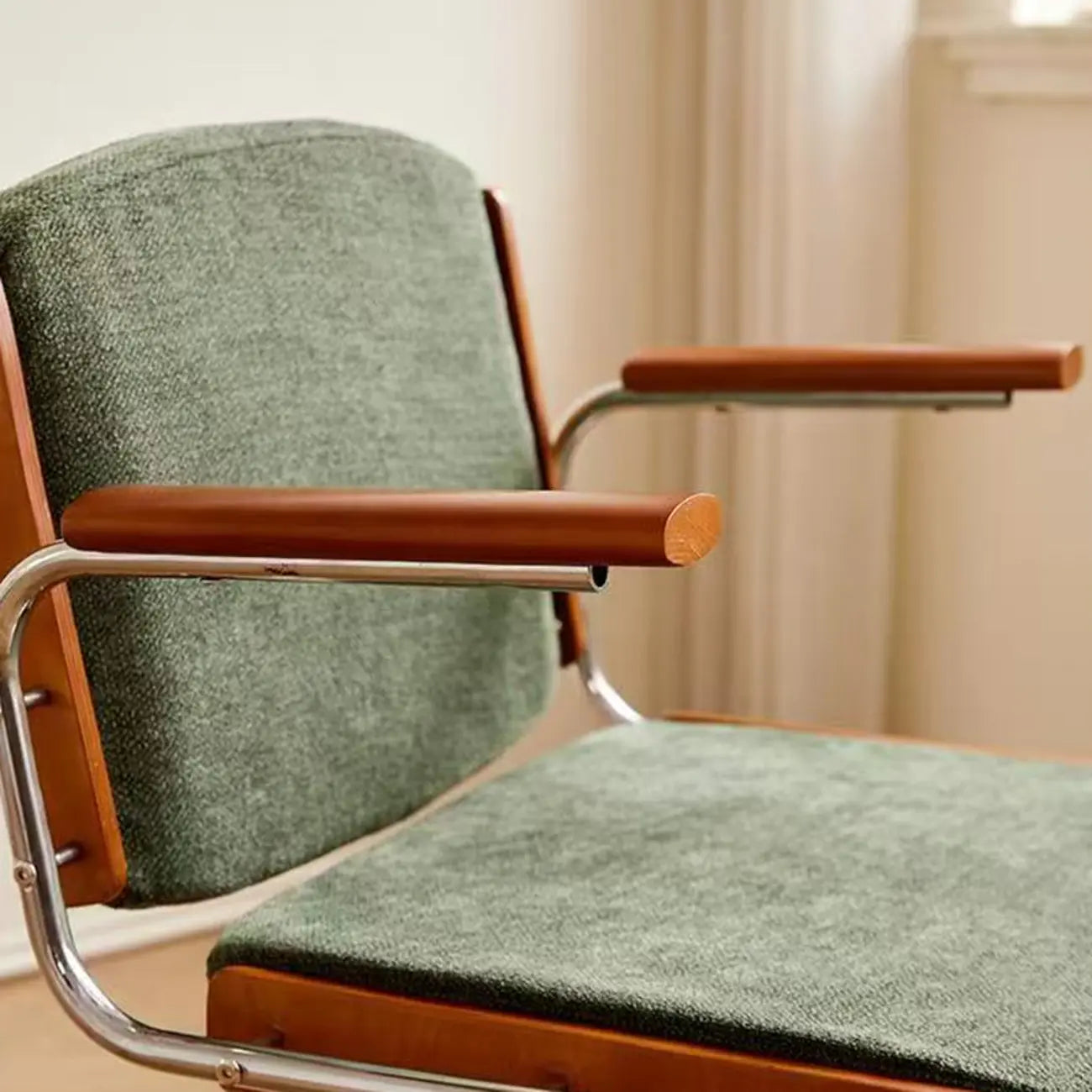 Chaise de bureau pivotante ergonomique moderne en tissu vert