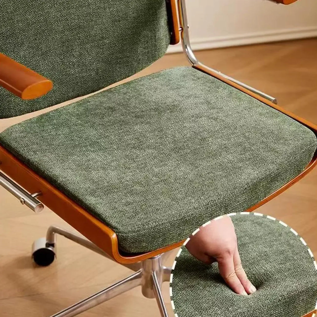 Chaise de bureau pivotante ergonomique moderne en tissu vert