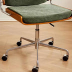 Chaise de bureau pivotante ergonomique moderne en tissu vert