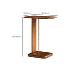 Tables d'appoint étroites en bois minimalistes avec porte-livres