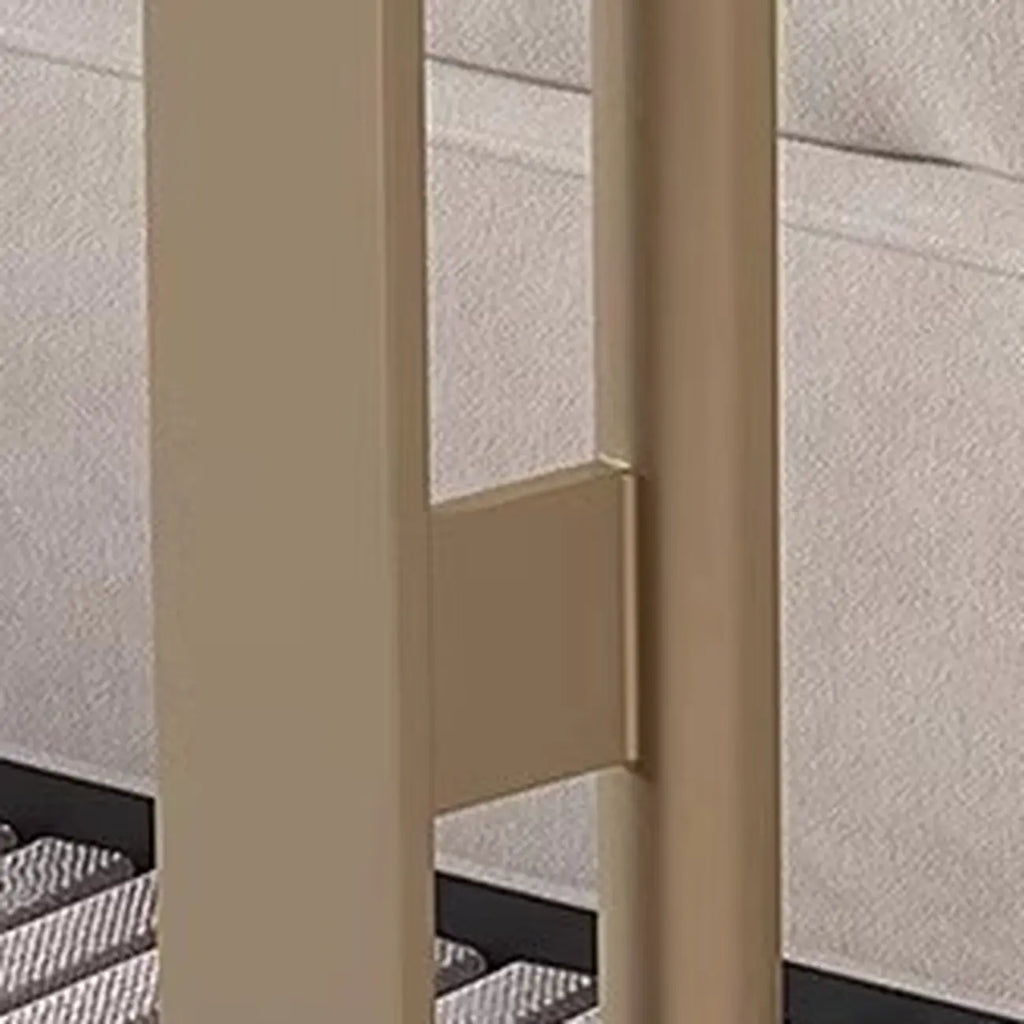 Table d'appoint moderne en acier avec plateau rond en pierre frittée et forme en C