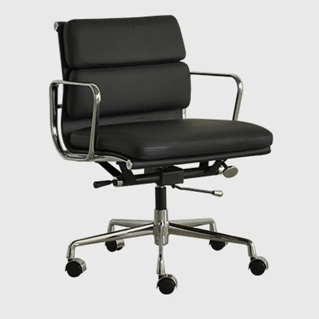 Chaise de bureau ergonomique réglable en cuir moderne