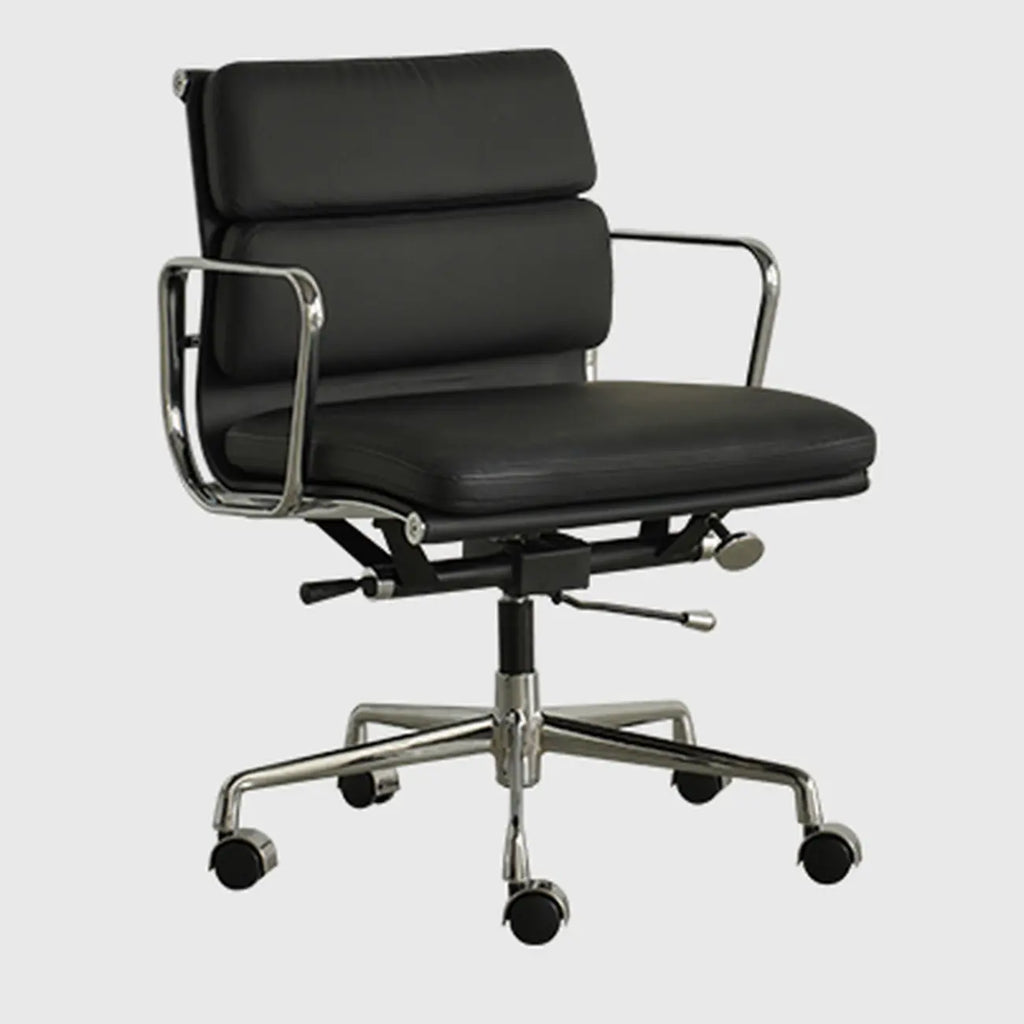 Chaise de bureau ergonomique réglable en cuir moderne