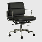 Chaise de bureau ergonomique réglable en cuir moderne