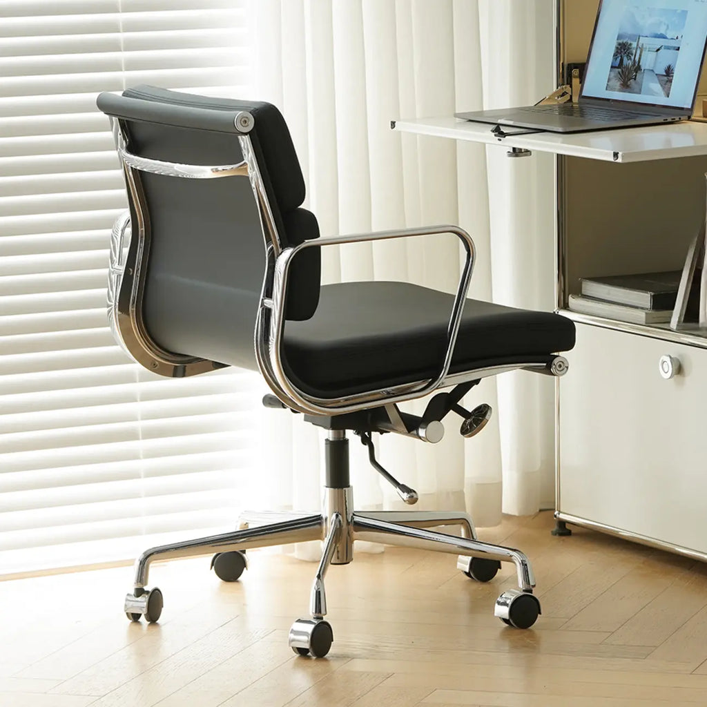 Chaise de bureau ergonomique réglable en cuir moderne