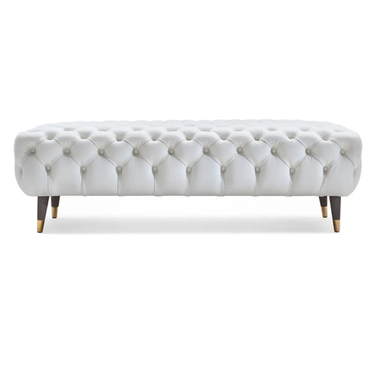 Banc de chambre contemporain blanc capitonné