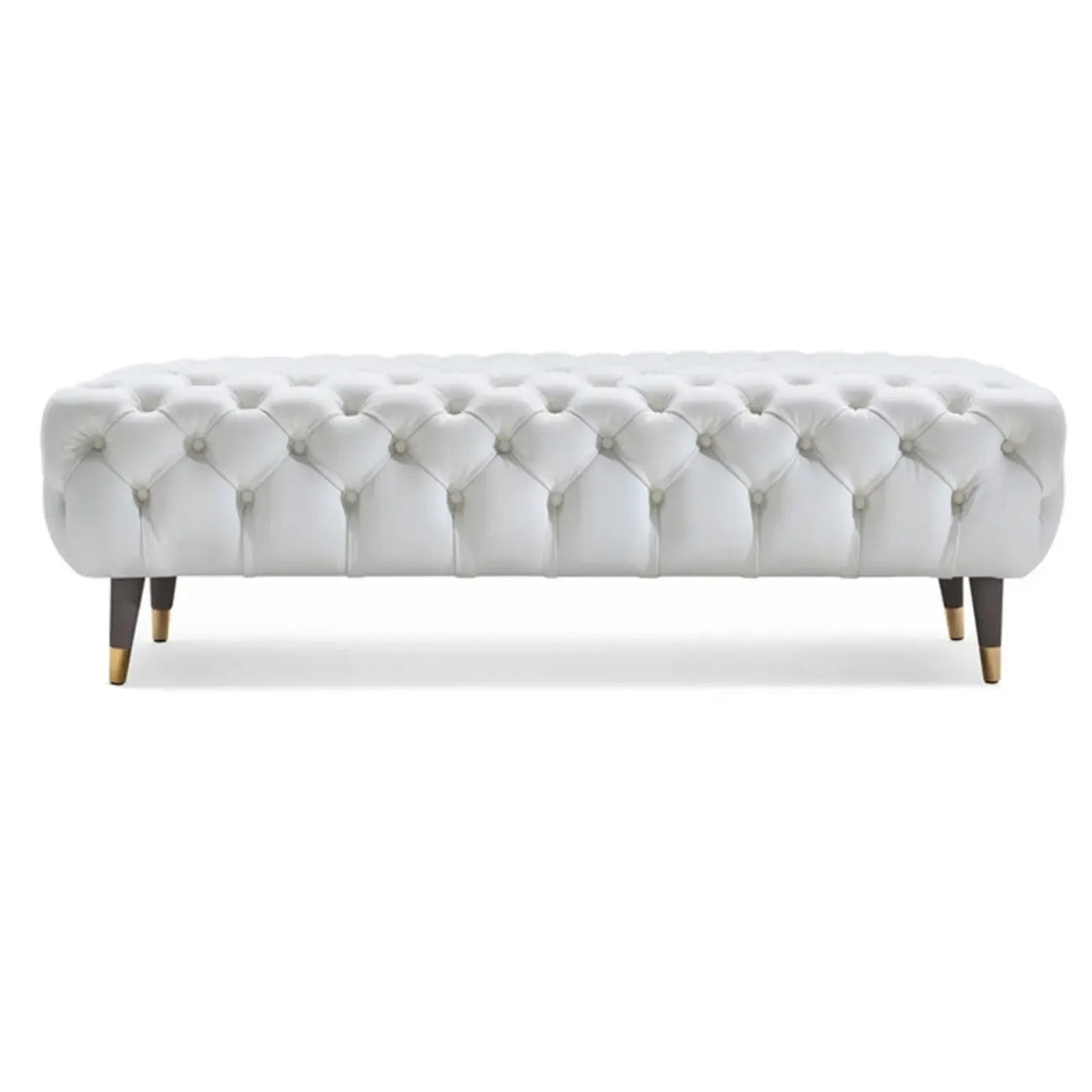 Banc de chambre contemporain blanc capitonné