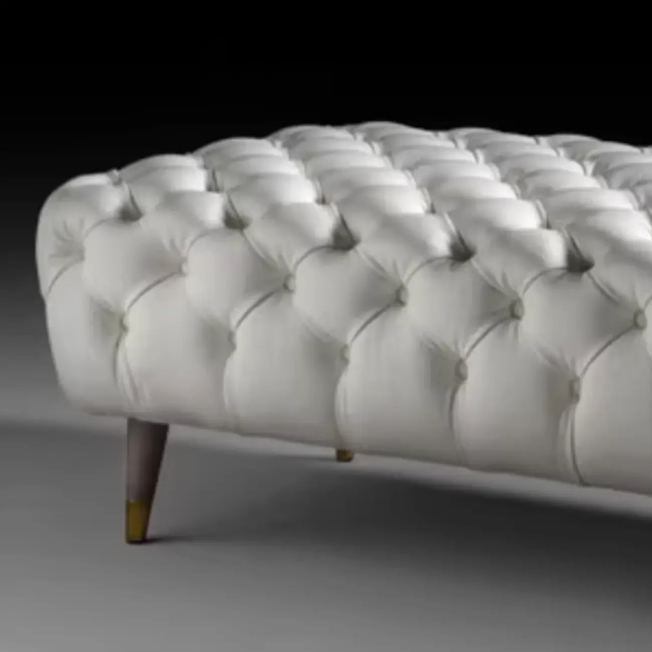 Banc de chambre contemporain blanc capitonné