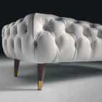 Banc de chambre contemporain blanc capitonné
