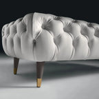 Banc de chambre contemporain blanc capitonné