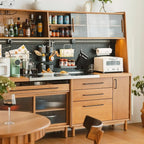Armoire de rangement de cuisine moderne en merisier et pin