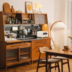 Armoire de rangement de cuisine moderne en merisier et pin