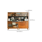 Armoire de rangement de cuisine moderne en merisier et pin