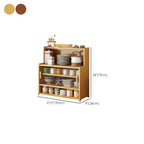 Buffet étroit moderne en bambou avec comptoir en bois