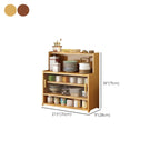 Buffet étroit moderne en bambou avec comptoir en bois