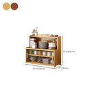 Buffet étroit moderne en bambou avec comptoir en bois