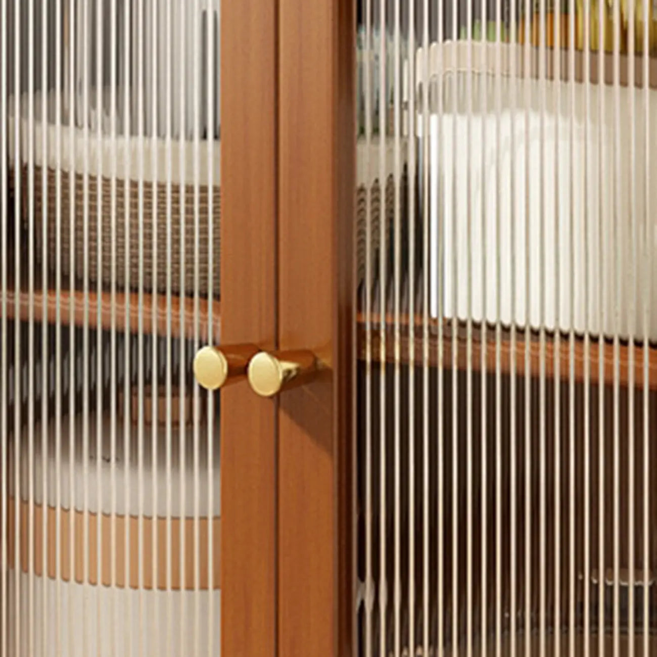 Buffet étroit moderne en bambou