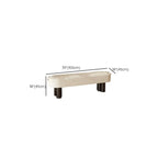 Banc de chambre moderne beige capitonné avec structure en métal