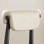 Chaise de salle à manger élégante à dossier bas, revêtue de similicuir.