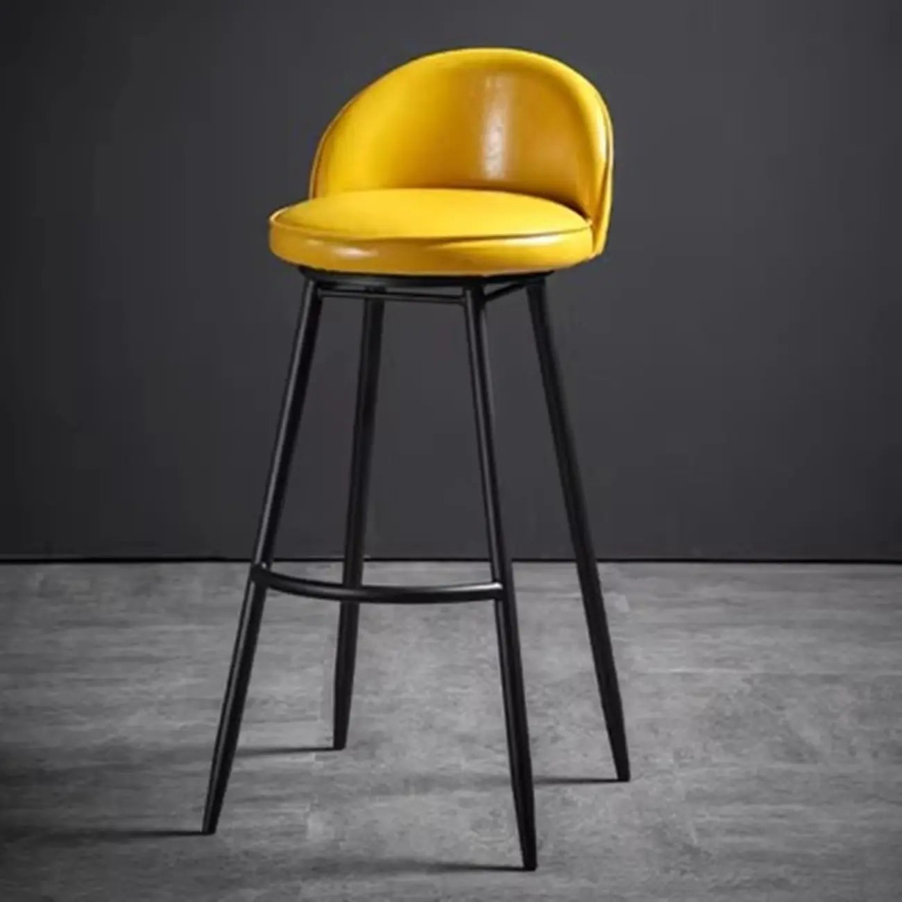 Tabourets de bar pivotants en cuir de hauteur industrielle