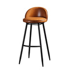Tabourets de bar pivotants en cuir de hauteur industrielle
