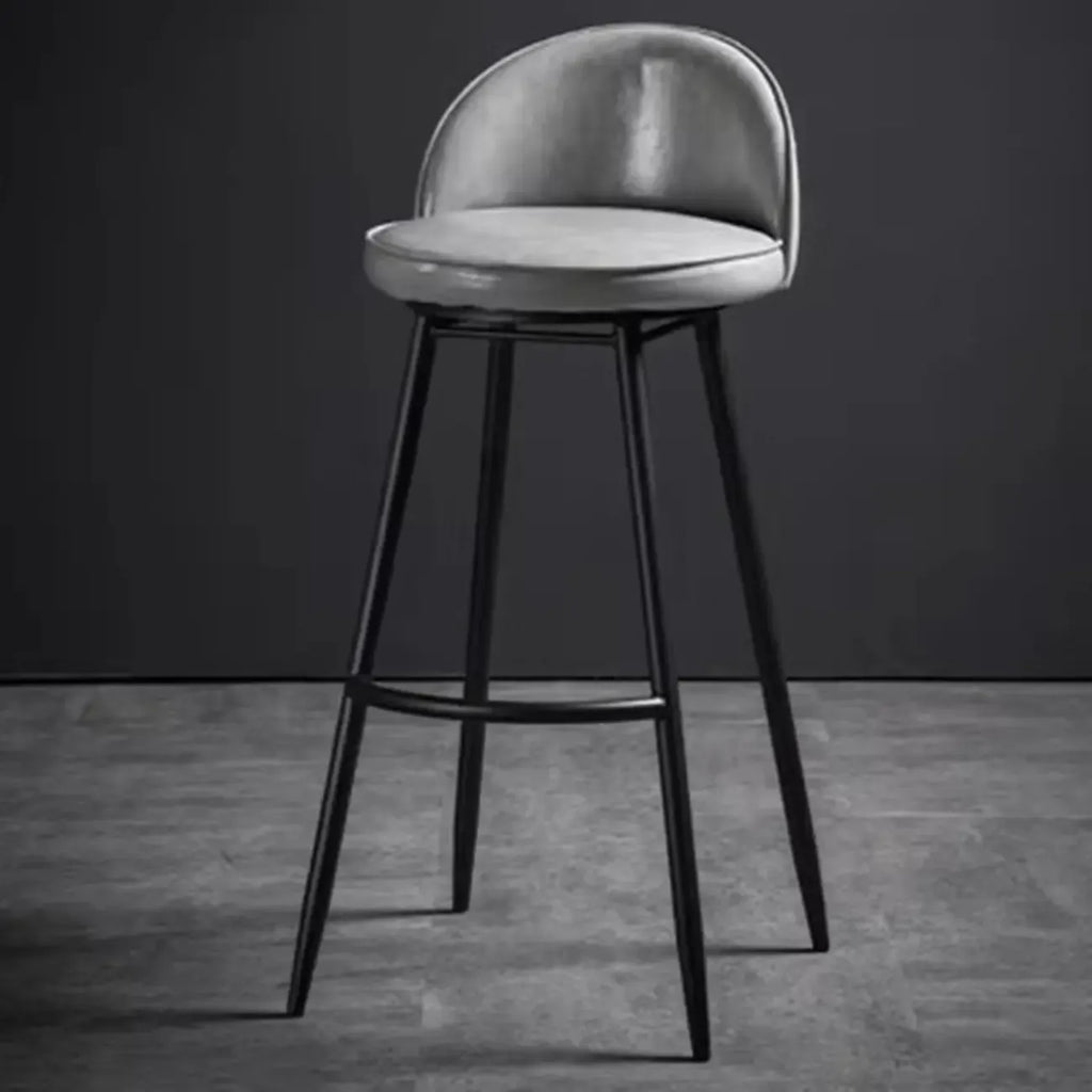 Tabourets de bar pivotants en cuir de hauteur industrielle