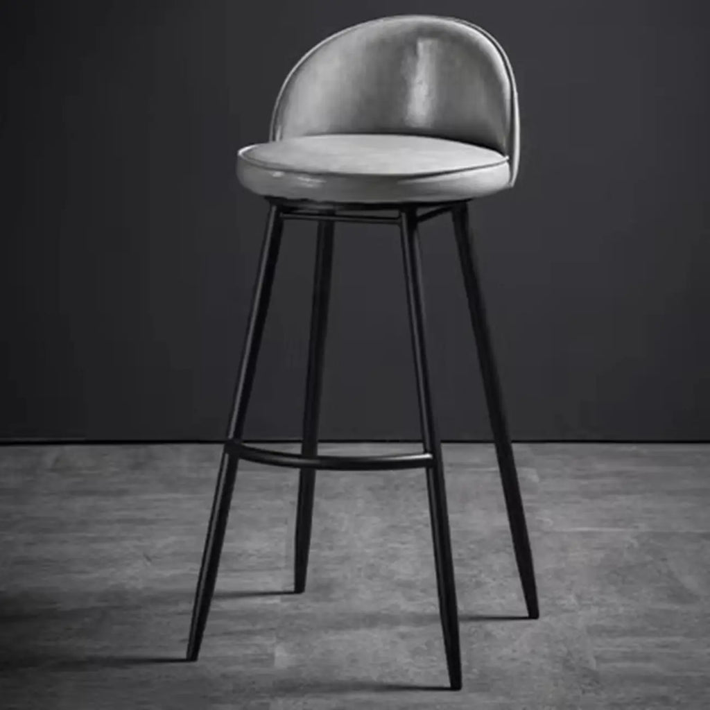 Tabourets de bar pivotants en cuir de hauteur industrielle