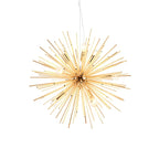 Lustre Sputnik moderne doré à effet étoile