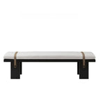 Banc de chambre minimaliste capitonné avec coussin moelleux