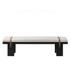 Banc de chambre minimaliste capitonné avec coussin moelleux