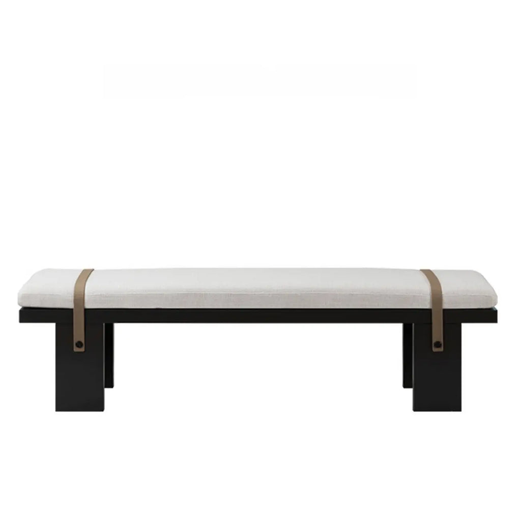 Banc de chambre minimaliste capitonné avec coussin moelleux