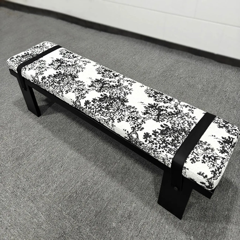 Banc de chambre minimaliste capitonné avec coussin moelleux