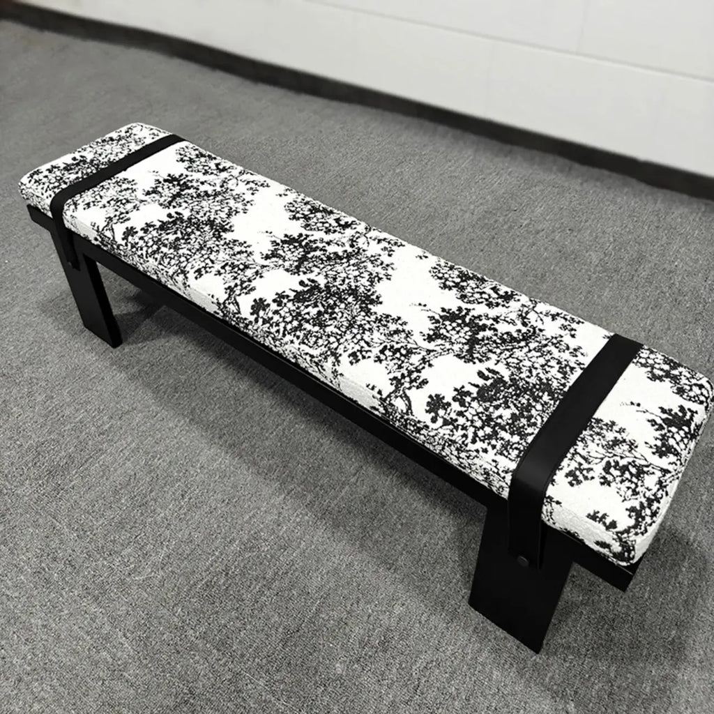 Banc de chambre minimaliste capitonné avec coussin moelleux