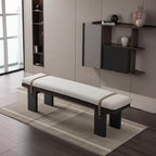 Banc de chambre minimaliste capitonné avec coussin moelleux