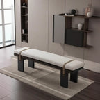 Banc de chambre minimaliste capitonné avec coussin moelleux