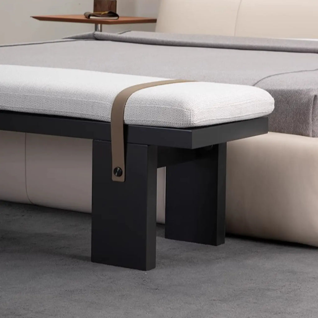 Banc de chambre minimaliste capitonné avec coussin moelleux