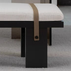 Banc de chambre minimaliste capitonné avec coussin moelleux