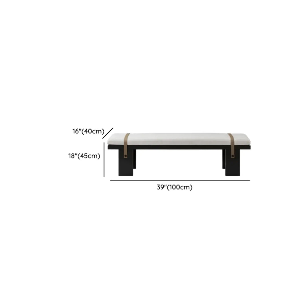 Banc de chambre minimaliste capitonné avec coussin moelleux