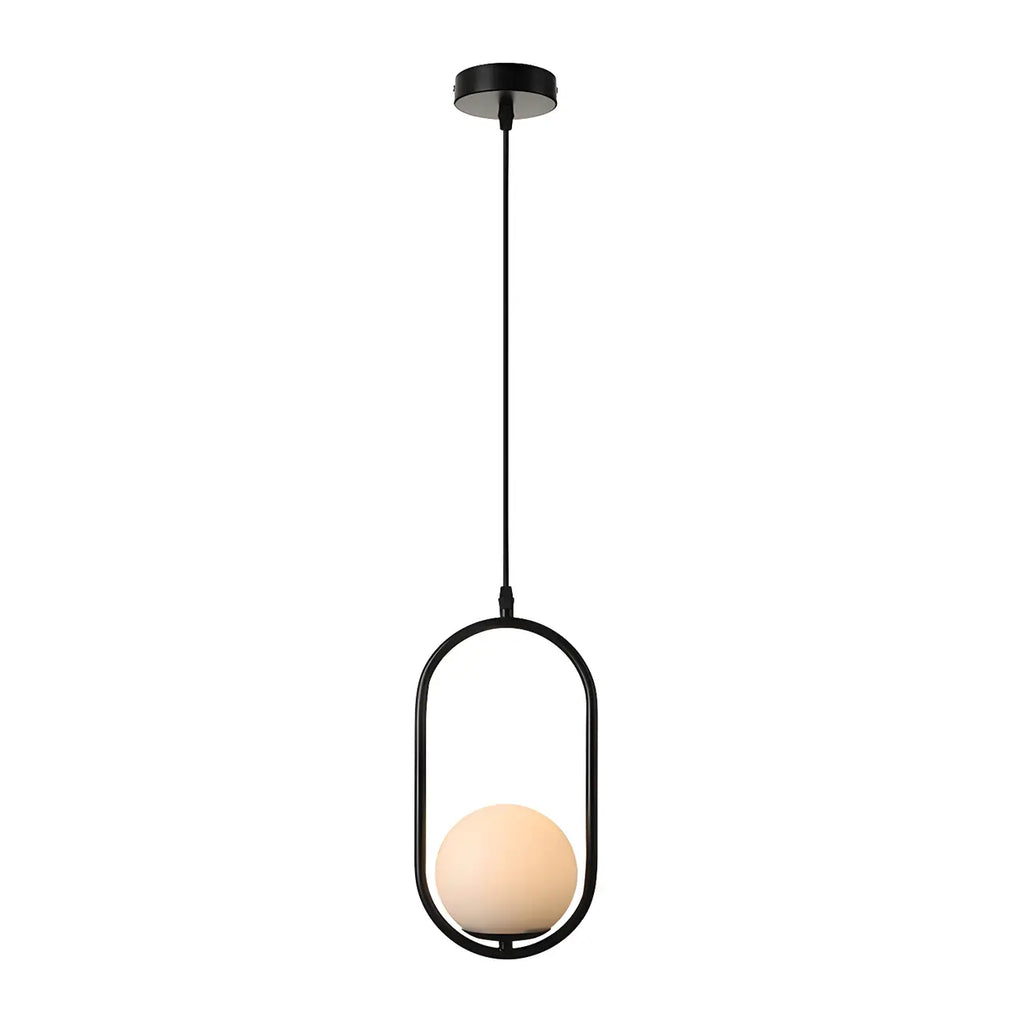 Suspension élégante Globe noire et dorée pour chambre à coucher