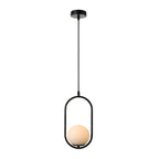 Suspension élégante Globe noire et dorée pour chambre à coucher